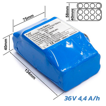 Externer Akku 36V 6,4 A/h Ewheel
